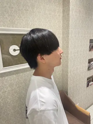 メンズ 本厚木パーマ&ブリー チMEN'Sショートのヘアスタイル