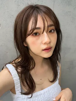 セミロング パーマ 松井美樹/似合わせ ガーリー・韓国のヘアスタイル