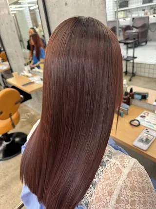 ロング 縮毛矯正×髪質改善× 艶髪カラー 吉原和磨のヘアスタイル
