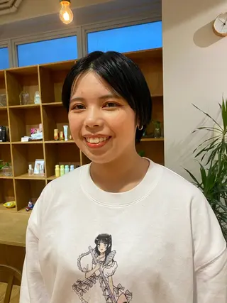 ショート 大人可愛い♡コテ巻き パーマ🌼杉田 萌恵のヘアスタイル