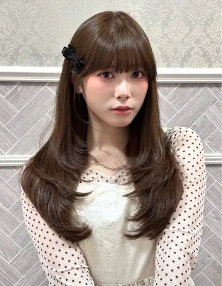 ロング レイヤー/顔周り /ボブ/銀座/サラのヘアスタイル