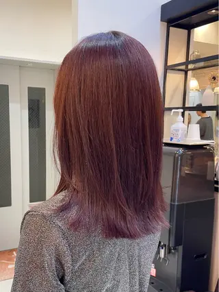 ミディアム mao♡ベージュ/ 顔周りカットのヘアスタイル