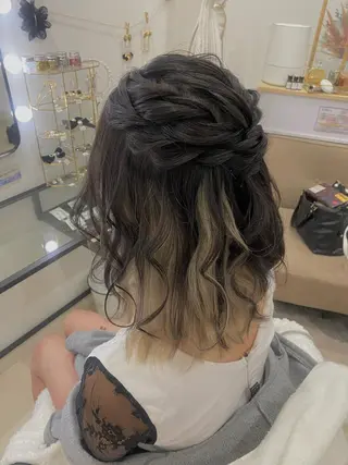 ミディアム ヘアアレンジ Mikazuki オーナーTeradaのマツエク・マツパデザイン
