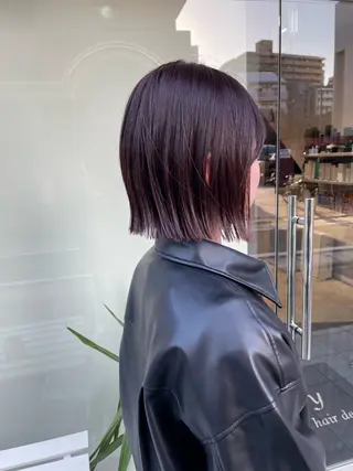 ショート カラー 縮毛矯正ボブ/ 髪質改善/カットのヘアスタイル