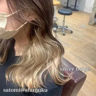 セミロング カラー パーマ ヘアアレンジ メンズ キッズ ネイル マツエク・マツパ アイブロウ 新宿駅近♡友達とOK 🦋W -ワット -のヘアスタイル
