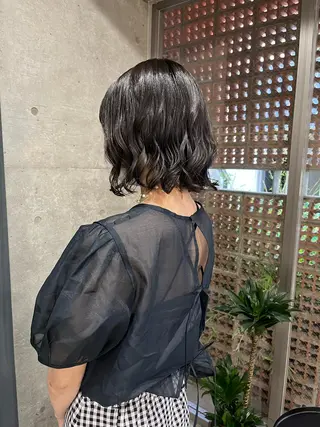 ショート パーマ ロングパーマ木村 ボブパーマのヘアスタイル