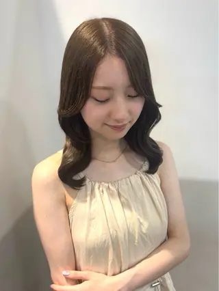 セミロング カラー 名駅/sHiHo/透 明感カラー✨🎀/のヘアスタイル