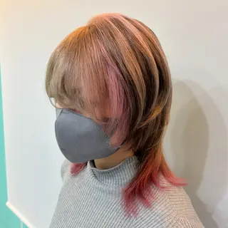 ミディアム カラー デザインカラー/ ボブ/Natsukiのヘアスタイル
