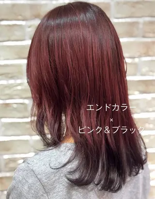 ミディアム カラー 小林 光紗のヘアスタイル