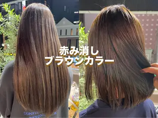 ロング カラー カットパーマ 🌀あさみのヘアスタイル