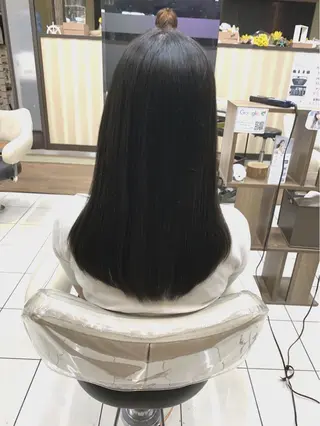ロング パーマ ブリーチでもできる 縮毛矯正相原慎🌈のヘアスタイル