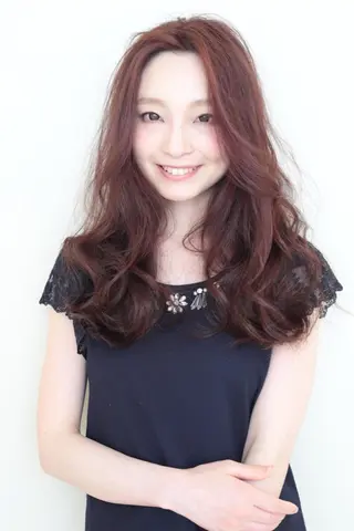 セミロング ロング カラー タジマ ヤスヒサのヘアスタイル