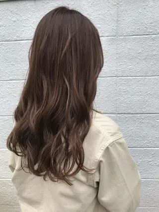 ロング カラー ニュアンスパーマ/ レイヤー/茶屋町のヘアスタイル