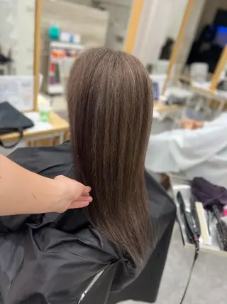 ロング カラー 太白区/白髪ぼかし ハイライト/千葉達人のヘアスタイル