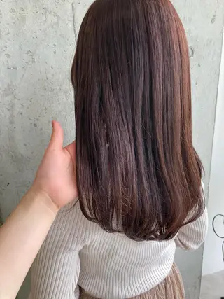 セミロング ✨色持ちの良い艶 カラー✨蟹江真世のヘアスタイル