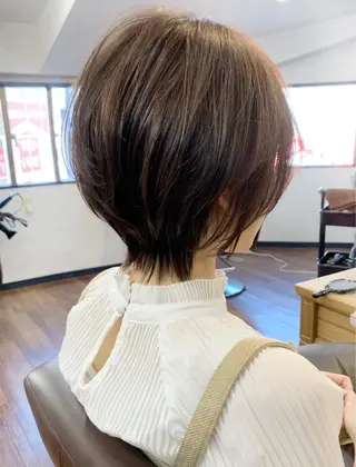 ショート 縮毛矯正/ショート/ レイヤー/畑中正敏のヘアスタイル