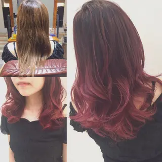 ミディアム セミロング ロング カラー パーマ ハイトーン×髪質改善 KENTAのヘアスタイル