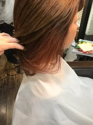 ミディアム カラー エイジングケア/大人 デザイン/FRAMEのヘアスタイル