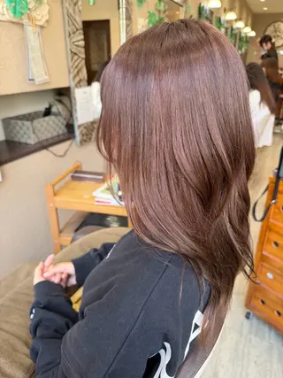 ロング カラー 勘場 万菜華のヘアスタイル