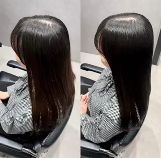 セミロング カラー 髪質改善ヘアケア 艶髪特化/上田のヘアスタイル