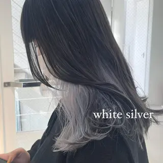 セミロング カラー ヘアアレンジ 🫧柔色/トレンド カラー/川辺晴加のヘアスタイル