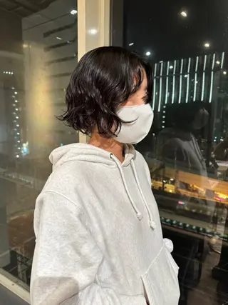 パーマ ブリーチ/透明感 カラー🖤🪽みさきのヘアスタイル