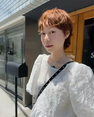 ショート パーマ ヘアアレンジ ニュアンスヘア🌔 nanakoのヘアスタイル