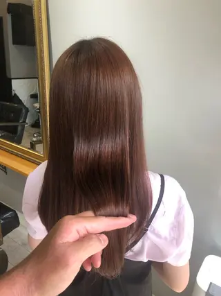 ロング カラー 渡辺俊介 暗髪カラー /美髪矯正/髪質改善のヘアスタイル