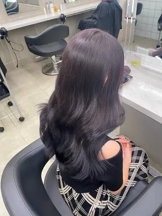 セミロング カラー ヘアアレンジ TRU Shino🦋のマツエク・マツパデザイン