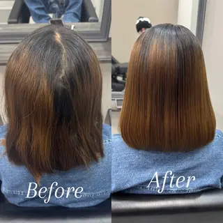 ミディアム 縮毛矯正/髪質改善 韓国風/MIKIYAのヘアスタイル