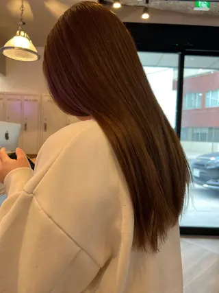 ロング カラー 赤み消しカラー✳️ 井上明日翔💫のヘアスタイル