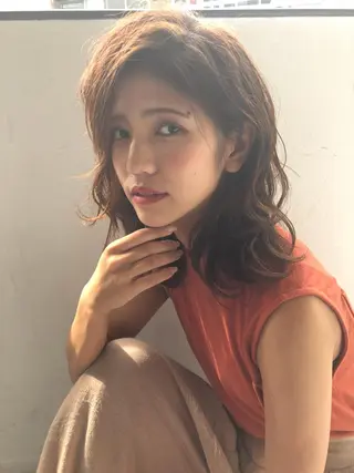 ミディアム カラー 酸性ストレート/ブリ ーチなし/中村 匠のヘアスタイル