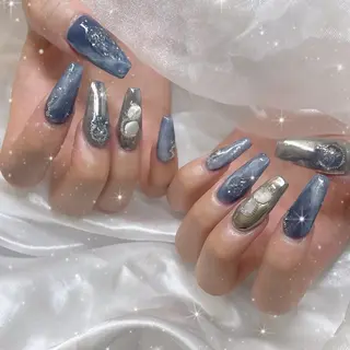 ネイル Blue daisy RIN🎀のネイルデザイン