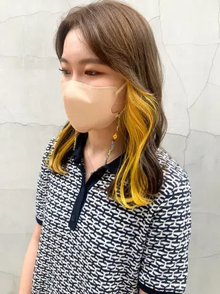 セミロング カラー ヘアアレンジ yuka .のヘアスタイル