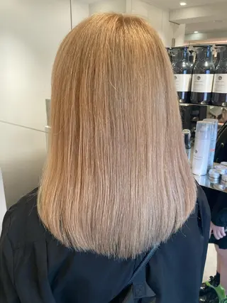 セミロング カラー ヘアアレンジ オリーブ透明感カラー 表参道/MIKUのヘアスタイル