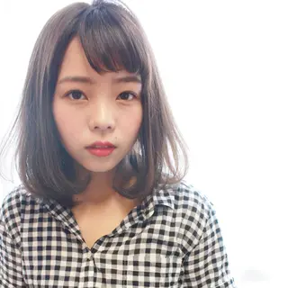 ミディアム カラー パーマ tuuli トゥーリのヘアスタイル