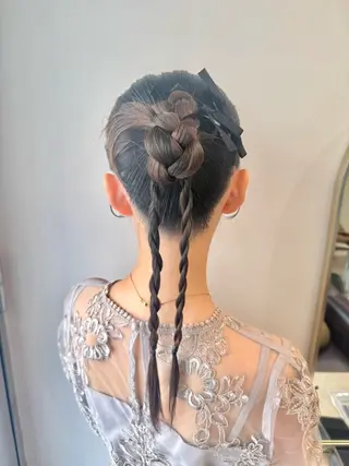 ロング ヘアアレンジ メンズ オタク美容師☃️🩵 ヘアアレンジ/暗髪のヘアスタイル