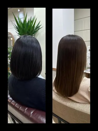 ロング 髪質改善個室サロン' 白髪ぼかし・縮毛矯正のヘアスタイル