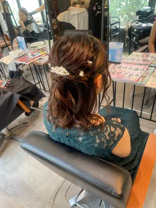 ミディアム ヘアアレンジ ・˚✧すずね˚✧* lucia(ルチア)のマツエク・マツパデザイン
