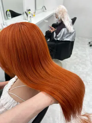 セミロング カラー 💖似合わせカラー レイヤー💖縮毛矯正のヘアスタイル