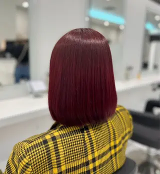 セミロング カラー ヘアアレンジ 🫧モテる💗ダメー ジレスハイトーン🫧のヘアスタイル