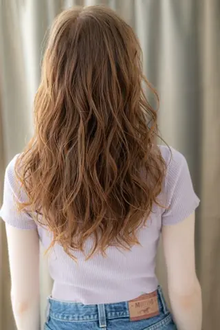 ロング カラー パーマ クセ毛解決💠艶髪 縮毛矯正💠棚村竜太のヘアスタイル