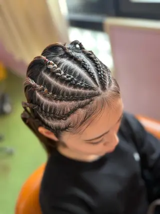 ロング チビ編み込みエクステ どぅ〜す/YUIのヘアスタイル