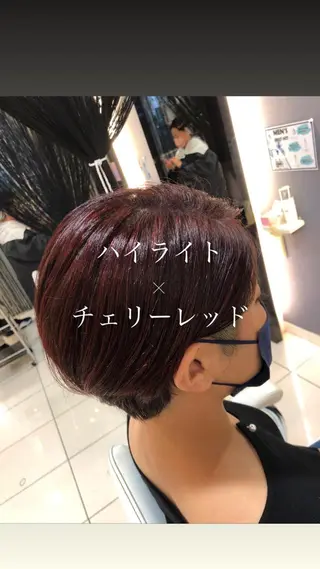 ショート カラー デザインカラー✨🦄 透明感カラー✨ヒカルのヘアスタイル