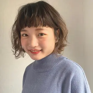 ミディアム 野村 百花のヘアスタイル