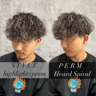 ミディアム パーマ バレイヤージュ職人 🔥代表YU-SHIのヘアスタイル