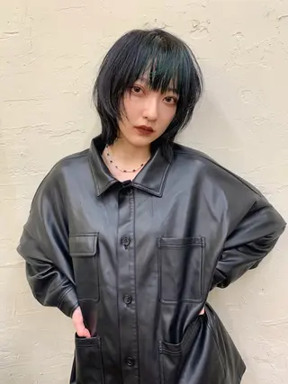 ミディアム ✨艶々ケア カラー🎀ミカゼのヘアスタイル