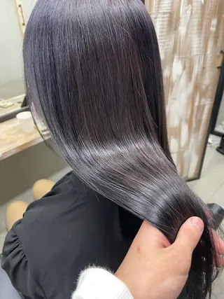 セミロング 新宿/韓国ヘア/ 髪質改善ストレートのヘアスタイル