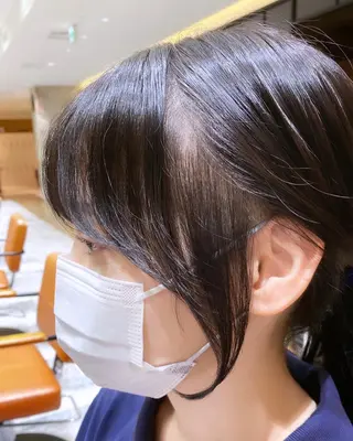 ミディアム カラー 顔まわりカット🌟 くびれヘア/寺門遥輝のヘアスタイル