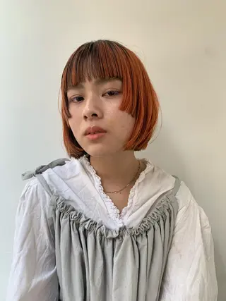 ショート カラー ハイトーンNo.1✨ パーマ✨イマイタツヤのヘアスタイル